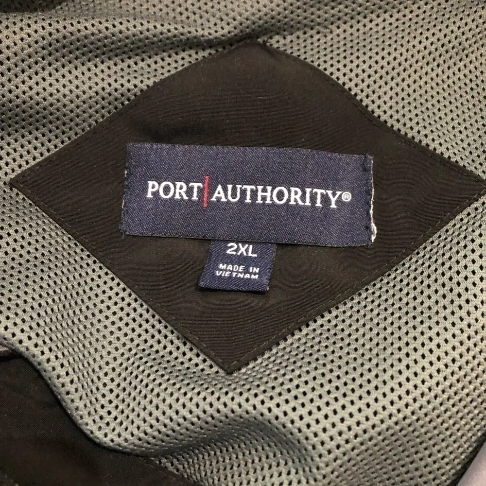PORT AUTHORITY Jacket Men's Size 2XL Black/Yellow Lightweight Embroidered DMC